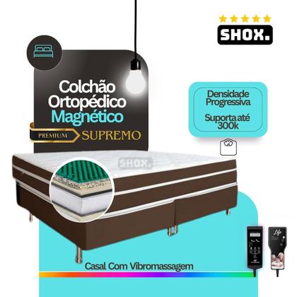Imagem de Colchão Casal Shox Supremo Com Vibromassagem Ortopédico 188x138x035cm