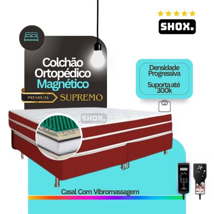 Imagem de Colchão Casal Shox Supremo Com Vibromassagem Ortopédico 188x138x035cm