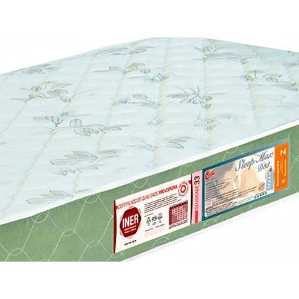Imagem de Colchão Casal Sleep Max Espuma D33 128x188x15cm Branco/Verde - Castor