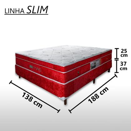 Imagem de Colchão Com Massageador Casal padrão + Base Box ALLMAG