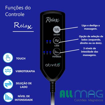 Imagem de Colchão Com Massageador Solteiro 0,88x1,88 cor Preto ALLMAG