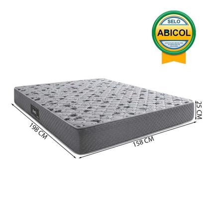 Imagem de Colchão Composto Herval Queen Black, 25x158x198 cm, Bordado