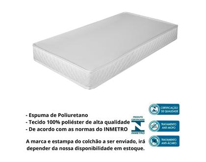 Imagem de Colchão Conforto 188 X 88 X 12 Cm Tamanho Solteiro Quarto Infantil Criança Macio Espuma Nacional Cor Branco