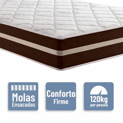 Imagem de Colchão Cristalflex Molas Ensacadas Queen Brown 22x158x198
