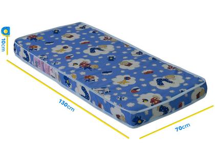 Imagem de Colchão de Berço Espuma Baby Physical D18 60x130cm Azul - Ortobom