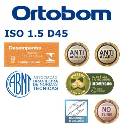 Imagem de Colchão de Espuma Casal AirTech150 D45 18x138x188cm - 1040328311 - ORTOBOM