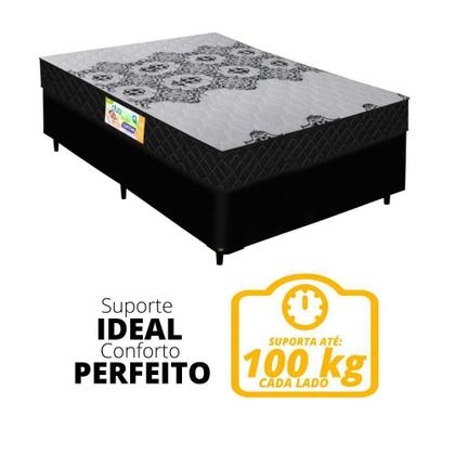 Imagem de Colchão De Espuma D33 Firme Casal 1,38m 22cm Duo Box Preto