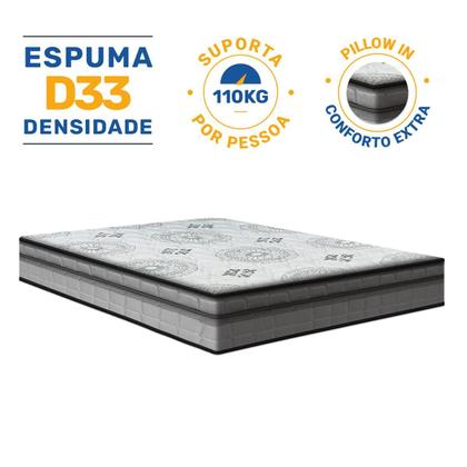 Imagem de Colchão de Espuma D33 Pillow In Anjos Ortosleep Viúva 128cm