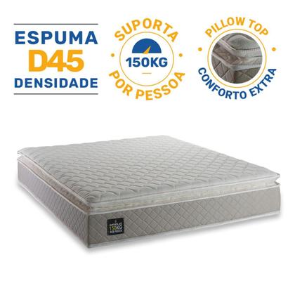 Imagem de Colchão de Espuma D45 Pillow Top Strong Casal 138cm
