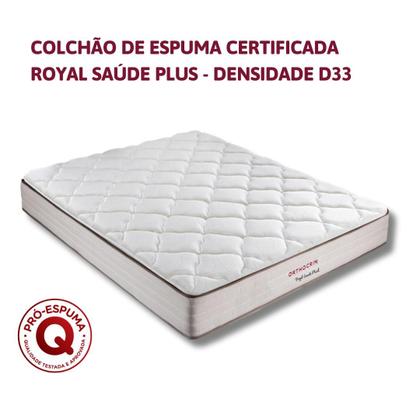 Imagem de Colchão de Espuma Royal Saúde Plush D33 Queen 158x198x25