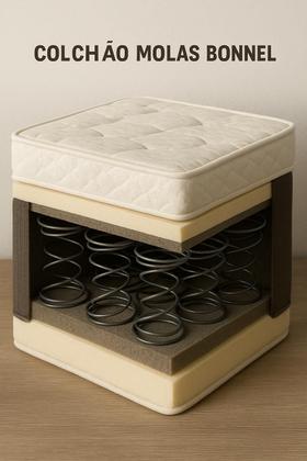 Imagem de Colchão de Molas Bonnel Viúva 1,28x1,88x28cm  Conforto, Resistência e Qualidade