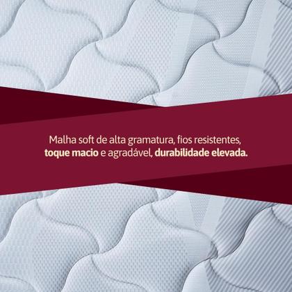 Imagem de Colchão de Molas Ensacadas Orthocrin Real Viúva Pillow Top Solteiro Plus Viúva 110x200x30 Alto Suporte