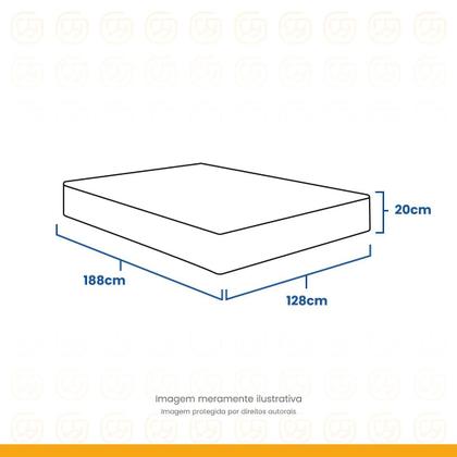 Imagem de Colchão de Molas Ensacadas Viúva - Anjos - Classic 22x188x128cm