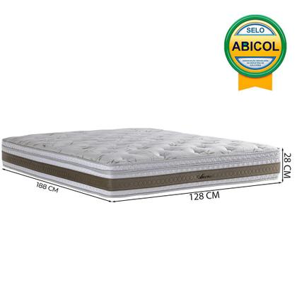 Imagem de Colchão de Molas Ensacadas Viúva Herval Amore, 28x128x188 cm
