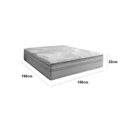 Imagem de Colchão Dom Queen com Molas Ensacadas 32x198x158 Bio Flex Cor Bege