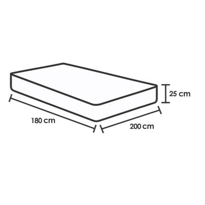 Imagem de Colchão Especial Espuma D45 Sleep Max Euro Pillow (180x200x25) - Castor