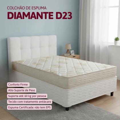 Imagem de Colchão Espuma D23 Solteiro Orthocrin Diamante 88x188x12 Tecido Antialérgico Conforto Firme