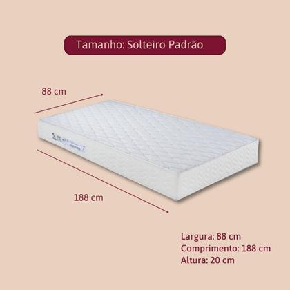 Imagem de Colchão Espuma D45 Solteiro Orthocrin Diamante Up 88x188x20 Tecido Antialérgico