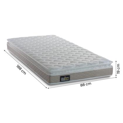 Imagem de Colchao Hellen Millenium D33 C/pillow 0,88x19 Bg** Bege
