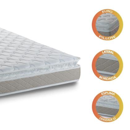 Imagem de Colchao Hellen Millenium D33 C/pillow 0,88x19 Bg** Bege