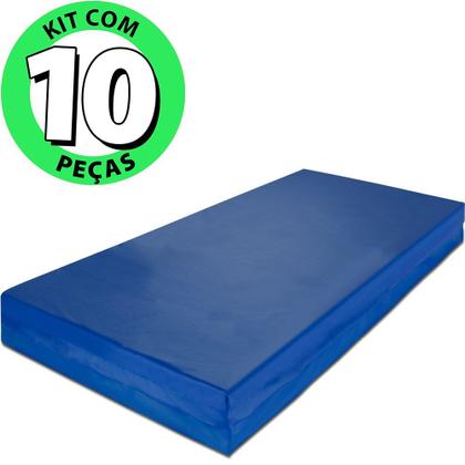 Imagem de Colchão Hospitalar Impermeável kit com 10 de Espuma D23 88x188x12cm BF Colchões
