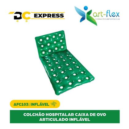 Imagem de Colchão Hospitalar Inflável 1,90x0,90 Articulado Caixa de Ovo Aberto  Ortopédico, Anti Escaras e Conforto para Pacientes Acamados
