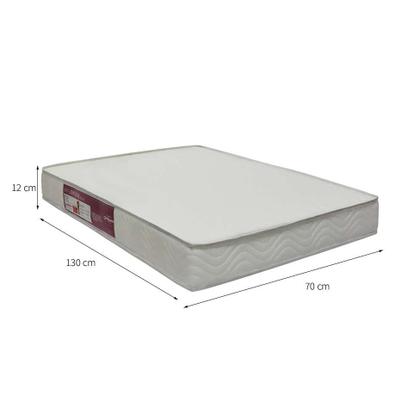 Colchão Infantil Baby Light com Espuma D18 (12x70x130) Branco - Ortobom Imagem de Colchão Infantil Baby Light com Espuma D18 (12x70x130) Branco