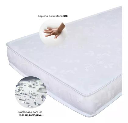 Imagem de Colchão Infantil Berço Bebê Impermeável 130x60 Mini Cama