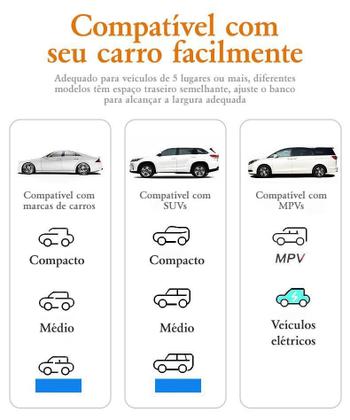 Imagem de Colchão Inflável Carro Extensor 2 Travesseiros 2 Apoio Cinza