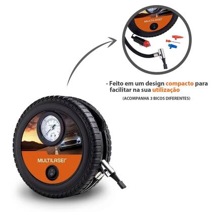 Imagem de Colchão Inflável Casal 191x137x22cm + Compressor de Ar Compacto 12v