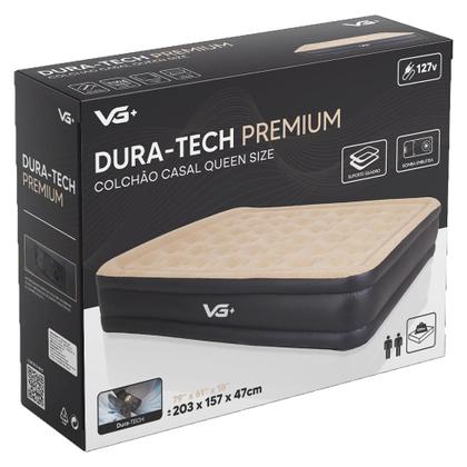 Imagem de Colchão Inflável Casal Queen Dura Tech Premium Resistente com Bomba Elétrica Embutida VG Plus