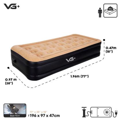 Imagem de Colchão Inflável Solteiro Dura Tech Premium Resistente com Bomba Elétrica Embutida VG Plus