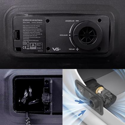 Imagem de Colchão Inflável Solteiro Dura Tech Premium Resistente com Bomba Elétrica Embutida VG Plus