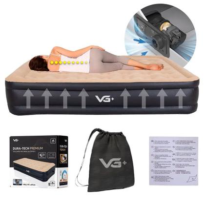 Imagem de Colchão Inflável Solteiro Dura Tech Premium Resistente com Bomba Elétrica Embutida VG Plus
