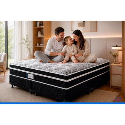 Imagem de Colchão King Espuma D33 / EP Anatômico Firmepedic ProDormir Advanced Tech1500 Plus Euro Pillow Black (193x203x24) - Probel