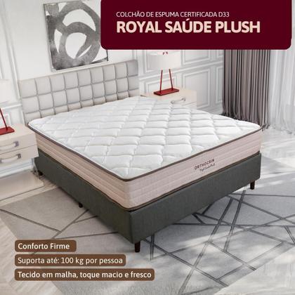 Imagem de Colchão King Espuma D33 Royal Saúde Plush 193x203x25