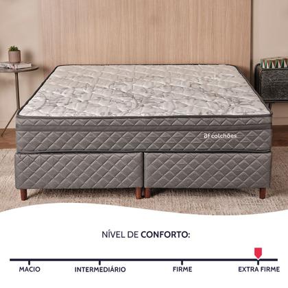 Imagem de Colchão King Espuma D45 Extra Firme Ortopédico Antialérgico Certificado 193x203x24cm - BF Colchões