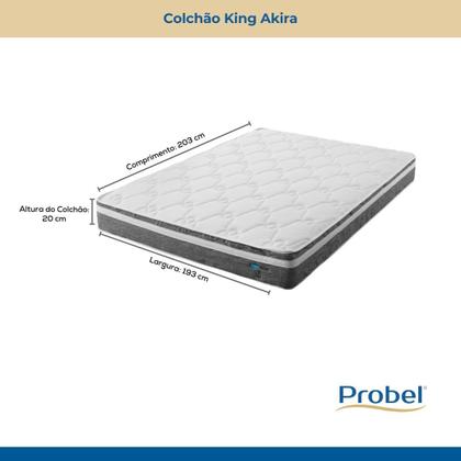 Imagem de Colchão King Mola Ensacada Probel Akira (193x203x20cm) Branco
