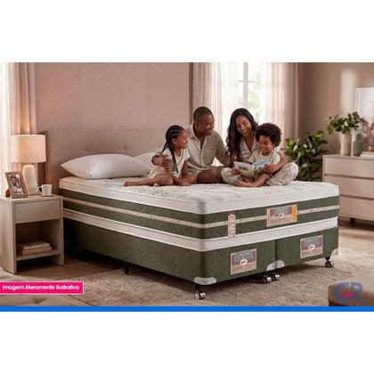 Imagem de Colchão King Molas Bonnel Silver Star Air Double Face Euro Pillow (193x203x34) - Castor