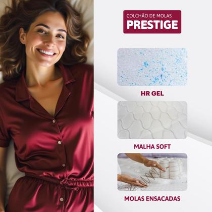 Imagem de Colchão King Molas Ensacadas Orthocrin Prestige 193x203x32 Alto Suporte Espuma HR GEL