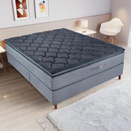 Imagem de Colchão King Molas Ensacadas Real Vision Black Pillow Top Alto Suporte 193x203x30