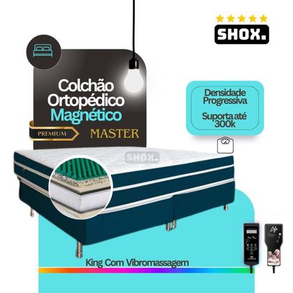Imagem de Colchão King Shox Master Com Vibromassagem Ortopédico 203x193x025cm