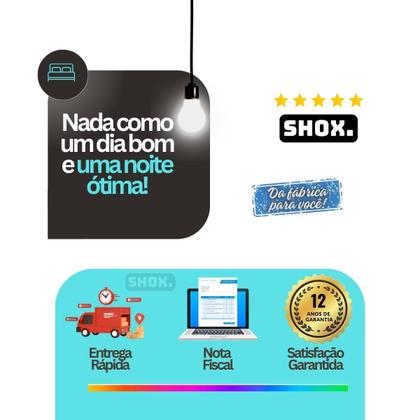 Imagem de Colchão King Shox Master Com Vibromassagem Ortopédico 203x193x025cm