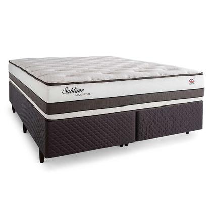Imagem de Colchão King Sublime Mola Maxspring (30x193x203) Branco e Marrom