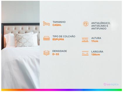 Imagem de Colchão Light D33 - Casal (138x188x17) - Ortobom