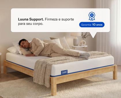 Imagem de Colchão Luuna Support, Espuma Firme, 10 Anos de Garantia, 18cm, Ortopédico com Suporte à coluna