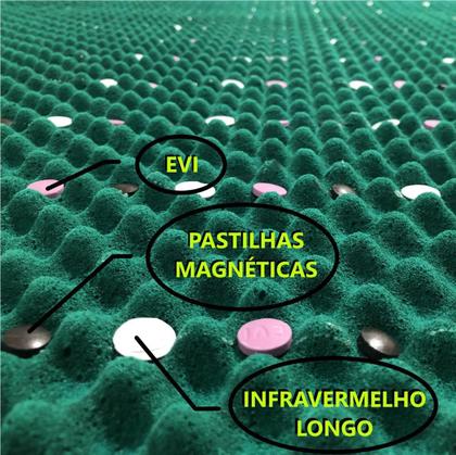 Imagem de Colchão Mag Massageador Com Controle Suede Liso + Base box + Cabeceira Bege. Casal Bege claro