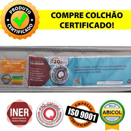 Imagem de Colchão Mini Cama Montessoriana Infantil Antialérgico + Protetor Capa Para Colchão Impermeável 68x148x12cm - BF Colchões