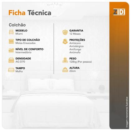 Imagem de Colchão Molas Ensacadas Miami