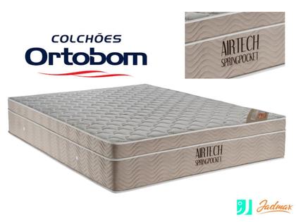 Imagem de Colchão Ortobom Airtech Casal  Padrão Viúva 128x188x30 + 2 Travesseiros de Fibra